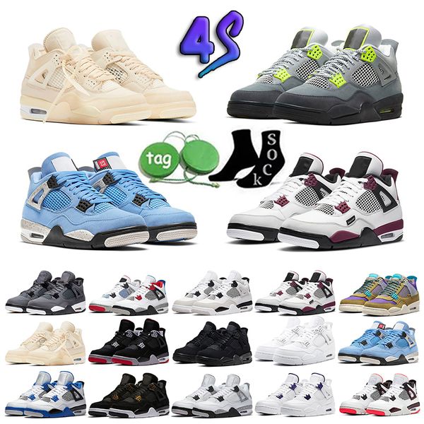 

4 retro 2023 fire red basketball shoes shimmer men women jumpman 4s university blue white oreo thunder cactus jack green glow mens trainer