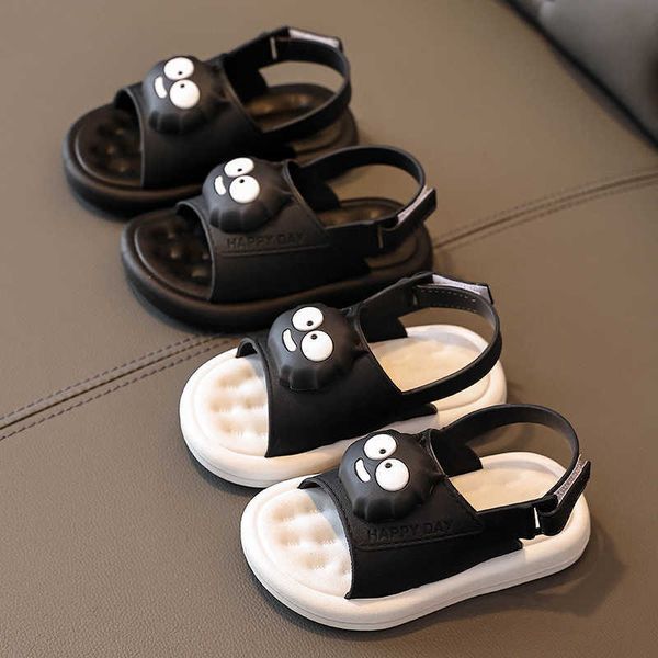 

sandals 2022 summer kids sandals boys girls anti-slip children cartoon beach sandals child casual shoes comfortable sandalias csh1379 r23022, Black;red