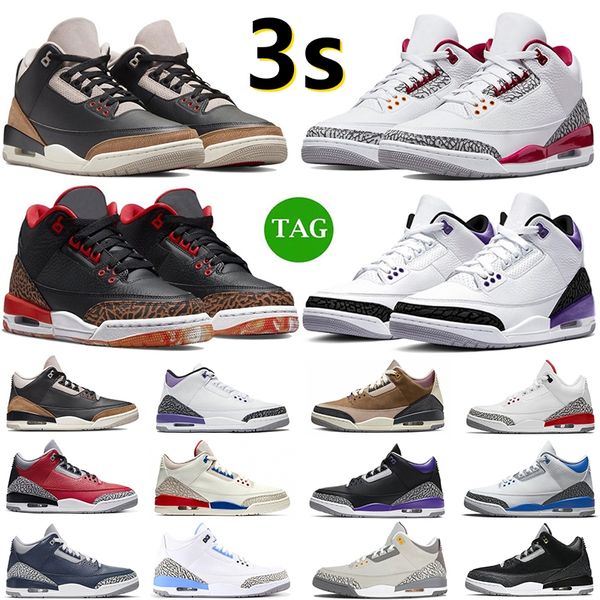 

3 3s mens basketball shoes wizards unc fire red mars stone a ma maniere court purple muslin archaeo brown red cement pine green women traine