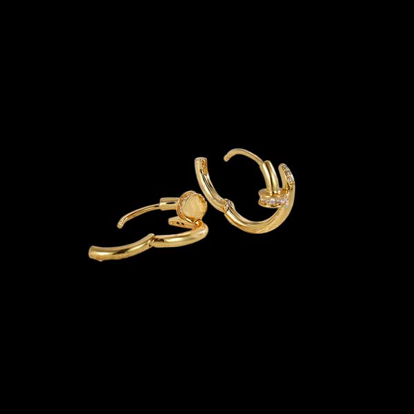 

Designer Earrings Women Fashion Nail Stud with diamond luxurys Jewelry gold high quality birthday gift party wedding
