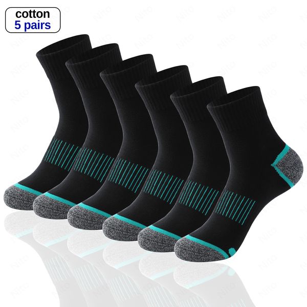 

men's socks lot men's socks casual breathable run sports socks 5 pairs male cotton socks winter black socks men large size38-45 23