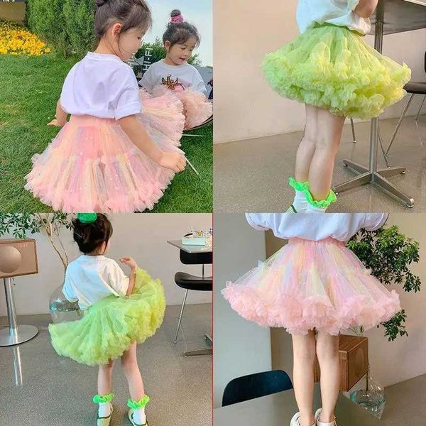 

skirts girls tutu skirts tulle summer new kawaii kids baby princess short skirt children's birthday party costumes toddler girl clothes, Blue