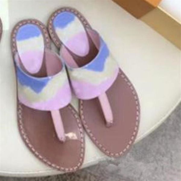 

high end quality slippers colorful patent canvas leather flat thong mule slides ladies sandals red pink blue size 35 to 42248t, Black