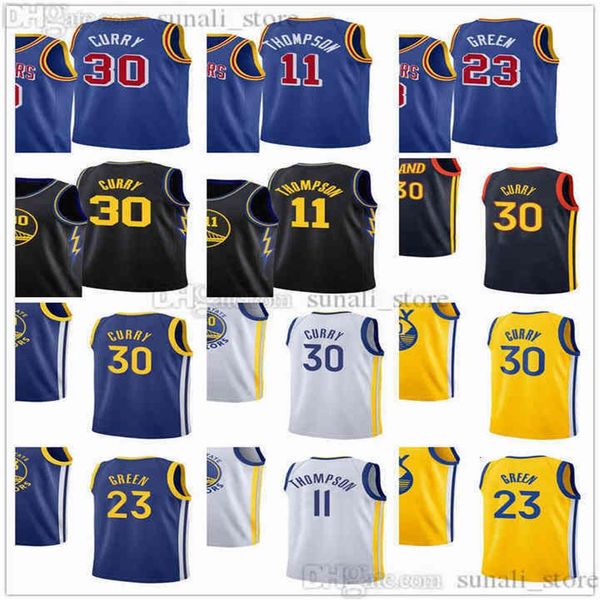 

-22 men women kids youth stephen 30 curry jerseys klay basketball 11 thompson draymond 23 green city black navy yellow blue white338v