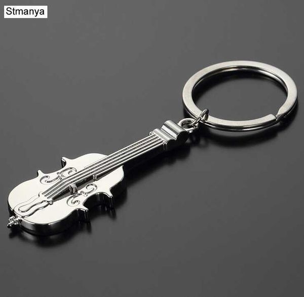 

key rings guitar keychain new mini guitar key chain classic buckle key ring car keychain bag pendant for lovers day gift 17151 r230301, Slivery;golden