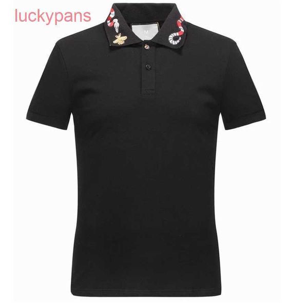 

original edition 8a summer 2021dd italy mens designer polo shirts man high street embroidery garter snakes little bee printing brands cottom, White;black