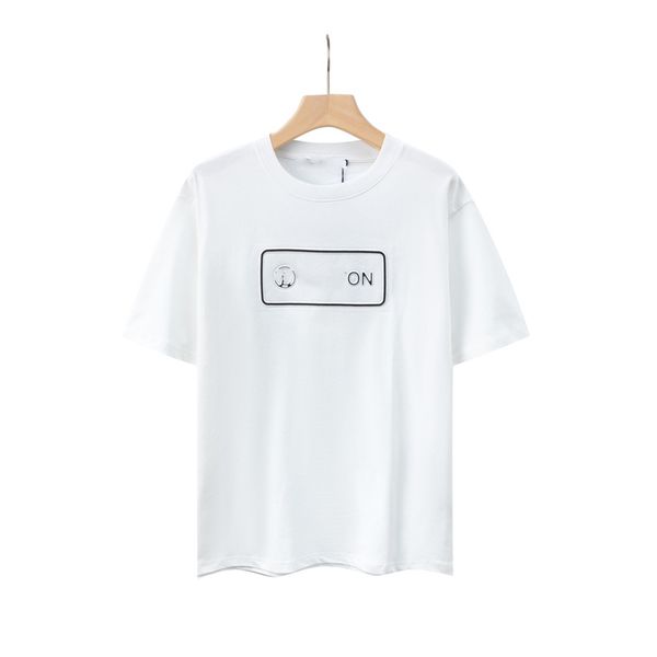 

men's t-shirts fashion men t-shirt 2023 louiseity new cotton soft wrinkle resistant printing letters casual student couple short lining, White;black