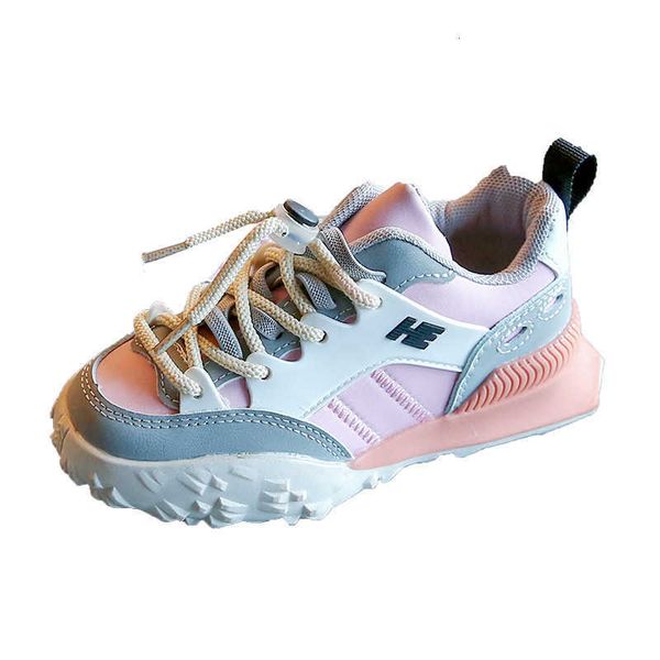 

chil1en's color blocking sneakers spring 2023 1 fashion boys' sneakers girls' casual shoes korean, Black