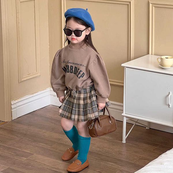 

skirts spring autumn girls pleated skirt toddler skirt for baby kids skirt children clothes classic preppy style check plaid 1-6y t230301, Blue