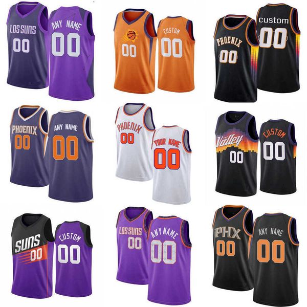 

2023 75th custom men women youth phoenix''suns''00 javale mcgee 2 elfrid payton steve 13 nash 34 charles barkley basketb, Black;red