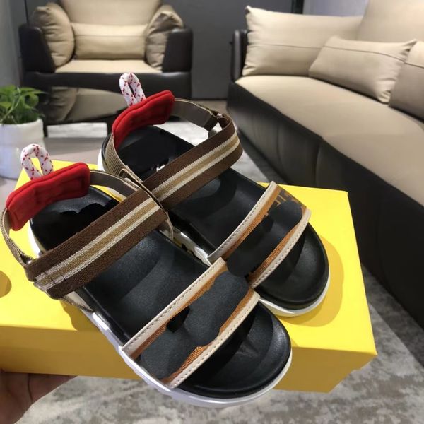 

kid shoe black boy summer sandals slides eu 26-35 designer baby girls fashion house slipper shoes, Black;red