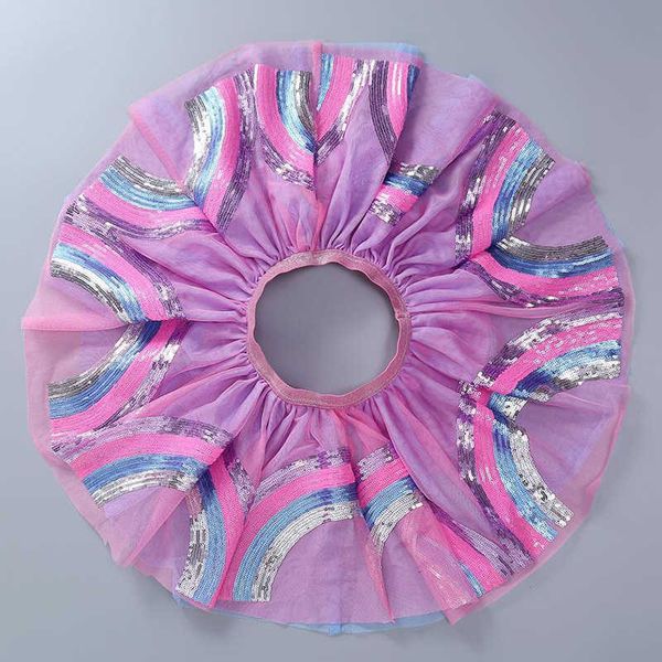 

skirts sequin girls skirts baby clothes rainbow pleated skirt kids princess skirt girls ballet tutu mesh skirt party children skirts t230301, Blue