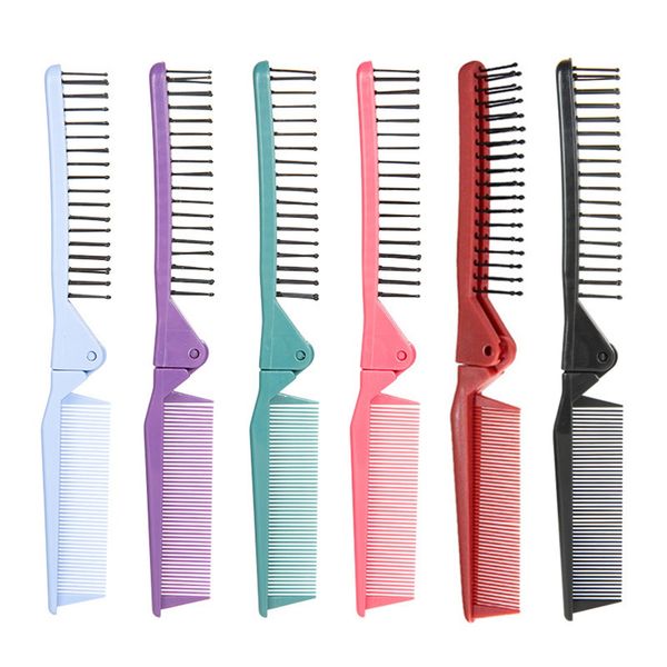 

anti-static detangling hair brush foldable hair brushes massage comb hair comb portable travel combs styling tools acessories 2249, Silver
