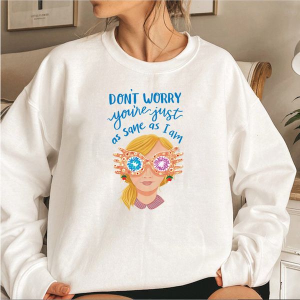 

women's hoodies sweatshirts luna lovegood magic movie hp inspired crewneck spectra specs quote wizard world 230302, Black