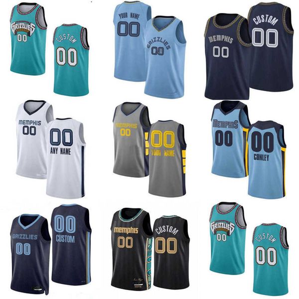 

2023 75th custom mens womens memphis''grizzlies''24 dillon brooks ja 12 morant 1 kyle anderson 13 jaren jackson jr. bask, Black;red