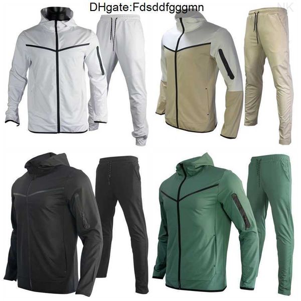 

thick tracksuits designers pants mens tech techfleeces hoodies jackets suits sets winter fitness training sports space cotton trousers hoody, Gray