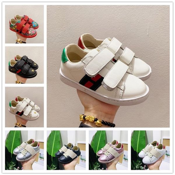 

2022 stripe designer low casual trainer skateboard shoes fashion sport classic children running skate sneaker boy girl youth kid s267m, Black