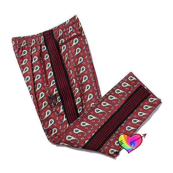 

men's pants awge needles pants men women 1 1 butterfly embroidery ribbon needles sweatpants full digital printing trousers t230302, Black