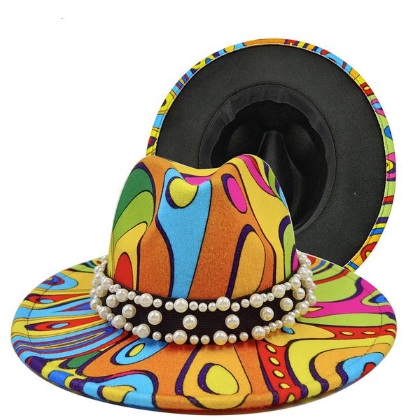 

cloches bulk price fedora hat for women tie dyed hat 3d painted felt hat party hat model po wide brim panama cap cap 230302, Blue;gray