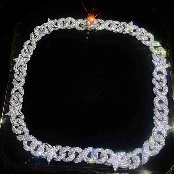 

yss jewelry 925 silver 15mm five-pointed star chain