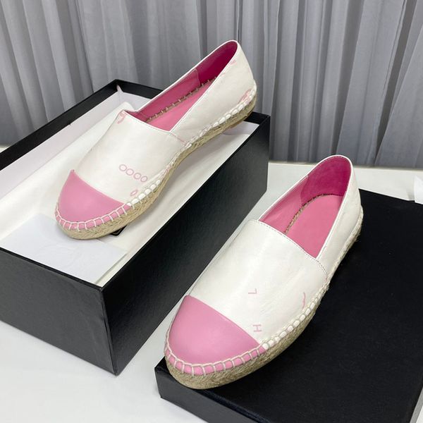 

lambskin womens dress shoes straw oxfords sandals slip on platform heels loafers designer printed letter ladies pink green rubber sole luxur, Black