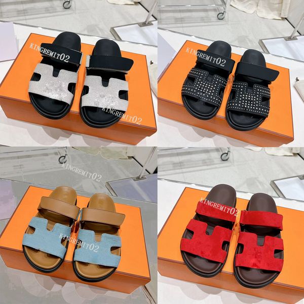 

shoes sandals designer chypre h sliders sheepskin leather slippers slides men women sandal summer beach flat slipper 35-45