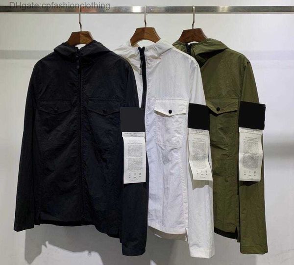 

jackets brand designer spring thin light style stone new islands black white green three colors zip rleisure trendy casual coats is land8eq3, Black;brown
