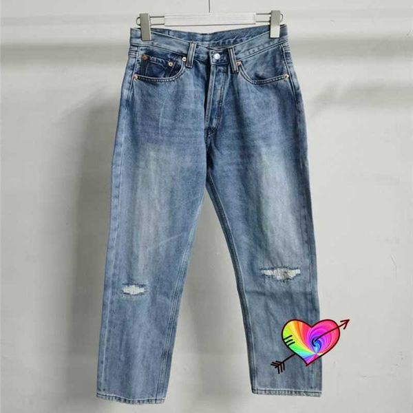 

men's jeans needles jeans 2021 men women 1 1 quality washed abrasion vintage needles zipper pants high street awge denim trousers t2303, Blue
