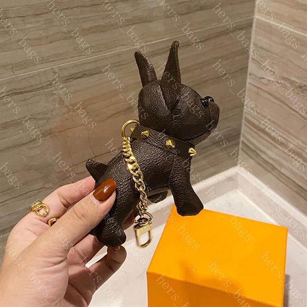 

leather keychain women luxurys keychains mens designers key chain fashion car cute french bulldog brands chains portachiavi with b272z, Silver