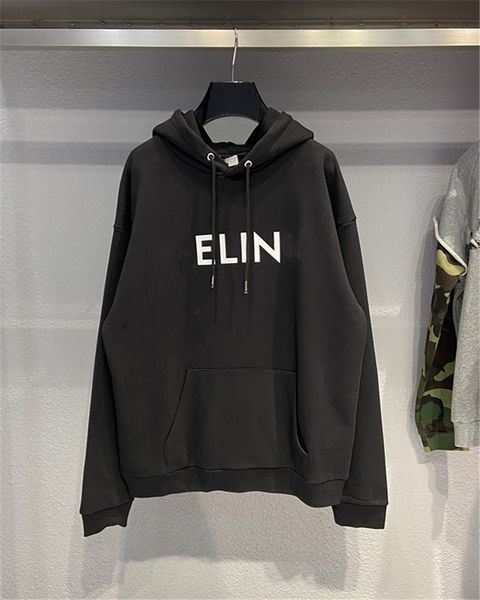 

luxury brand ce original line hoodie women leopard embroidery letter loose men hooded fashion coats, Black;brown