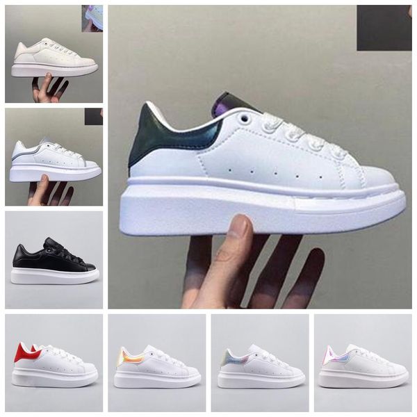 

2022 designer kids fashion shoes white black dream blue single strap outsized sneaker sole calfskin leather lace-up trainers sports footwear