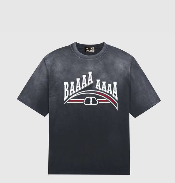 

duyou oversize t shirt with vintage jersey wash letters 100% cotton t-shirt men casuals basic t-shirts women quality classical dy8903, White;black