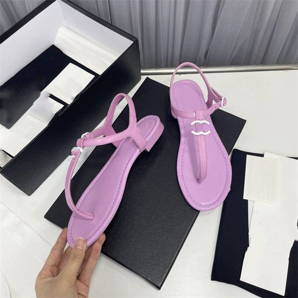 

luxury design sandals 2023 fashion channel women summer high heels leather cross lace up student casual slippers 07-010, Black