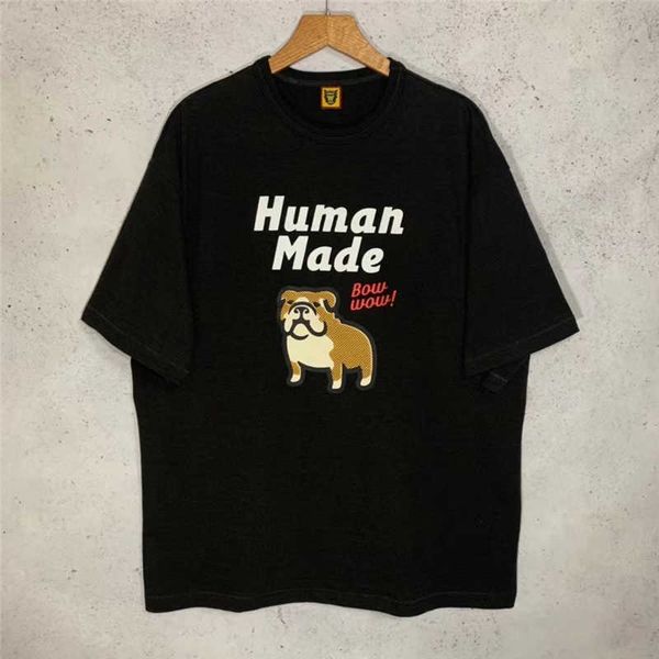

men's t-shirts four seasons human made dog fashion t-shirt men 1 1 b quality human made women vintage shirt cotton short sleeve tee g23, White;black