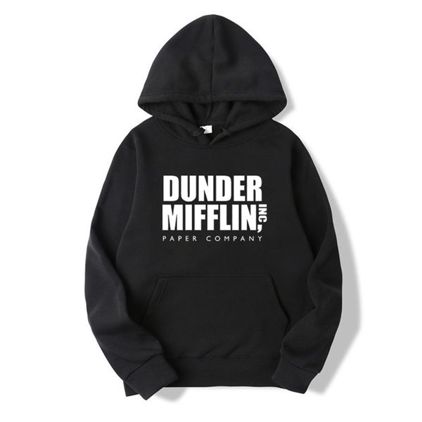 

women's hoodies sweatshirts the office dunder mufflin inc paper hoodie dwight schrute sweatshirt funny tv show pullover men women boyfr, Black