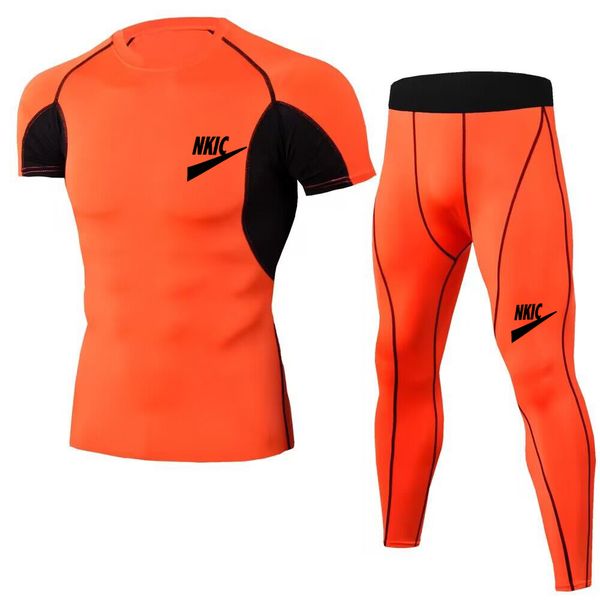 

Men' Tracksuits Quick Drying Sportswear Compression Clothing Fitness Training Men' Running Sports Suit, Red