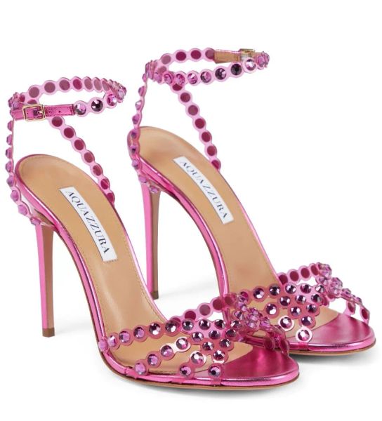 

summer brand luxury women tequila sandals shoes aquazzuras high heels lady pumps crystal-embellished dress bridal wedding gladiator 5hg3, Black