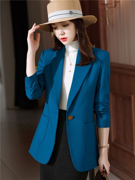 

women's suits blazers classic designer blue blazer women's suits slim fitting elegant casual high-quality female loose suit jacket, White;black