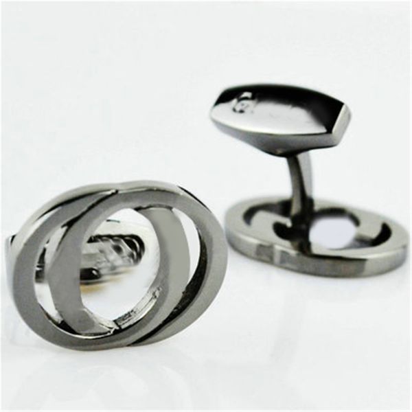 

luxury designer brand cuff link fashion jewelry men classic letter cuff links shirt accessories wedding exquisite gift cufflinks, Silver