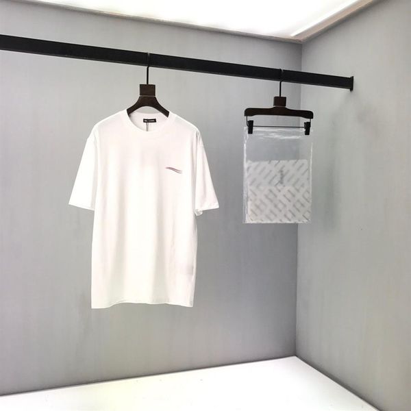 

2021ss spring and summer new high grade cotton printing short sleeve round neck panel t-shirt size m-l-xl--xxxl color black w210e, Black;brown