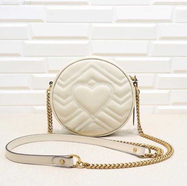 

fashion women round bag crossbody purse genuine leather chain handbag