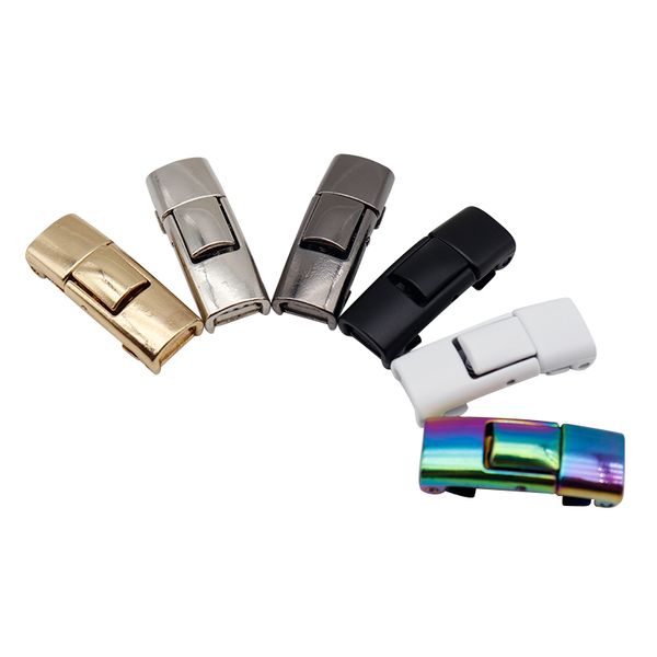 

a pair of 6-color metal lace buckles 10.5mm*27.5mm multi-color lace buckles manual diy custom shoe accessories, White;pink