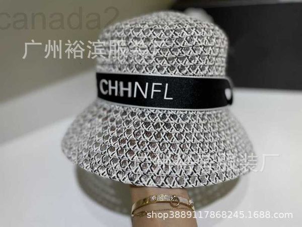 

wide brim hats & bucket designer 2023 new bucket straw hat summer breathable the same temperament sunshade fisherman vcjh, Blue;gray