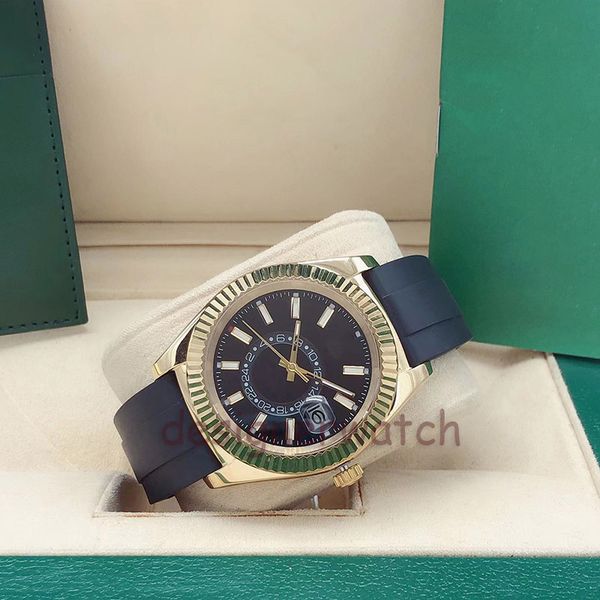 

mens watch luxury designer watch automatic movement high performance rubber stainless steel watch band rotary dial fashion travel womens wat, Slivery;brown