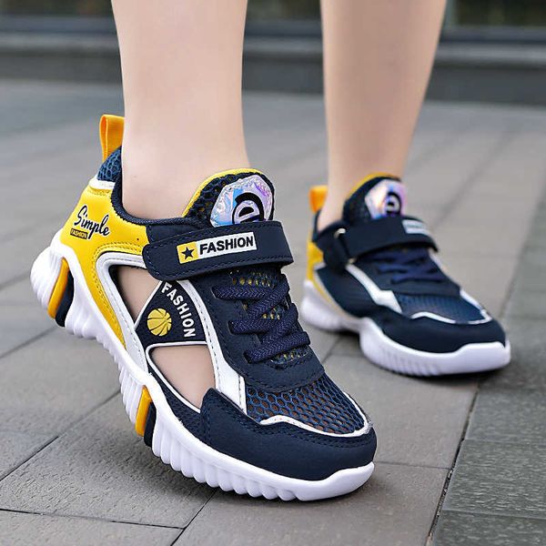 

athletic outdoor 2022 children shoes running sports kids sneakers breathable flats fashion boys lightweight tenis girl casual shoes r230302, Black