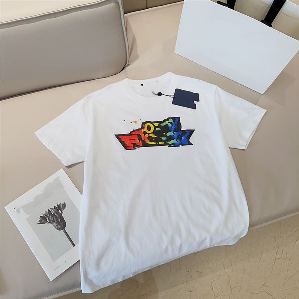 

men's t-shirts fashion men t-shirt 2023 louiseity new cotton soft wrinkle resistant printing letters casual student couple short lining, White;black