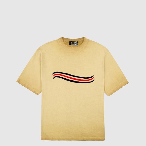 

duyou oversize t shirt with vintage jersey wash letters 100% cotton t-shirt men casuals basic t-shirts women quality classical dy8913, White;black