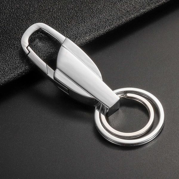 

key rings new men's metal car keychain creative personality key chain ring party gift trinket k4061 r230301, Slivery;golden