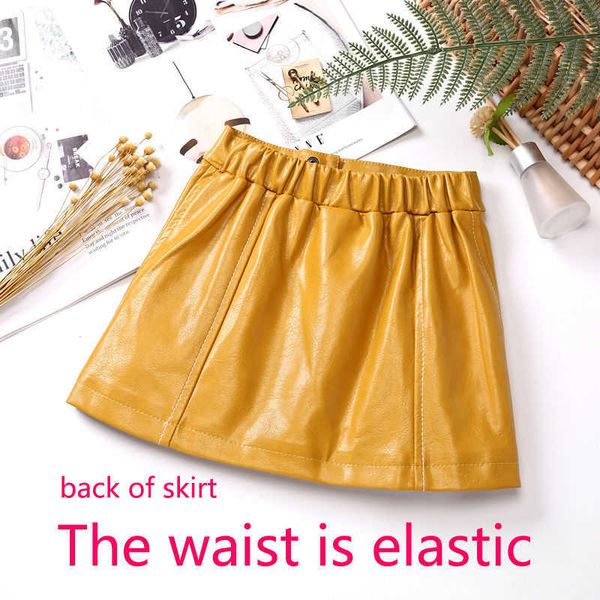 

skirts baby girls skirts 2019 girls mini skirt toddler children clothing kid faux leather skirts for 4-15t toddler suspender skirt t230301, Blue