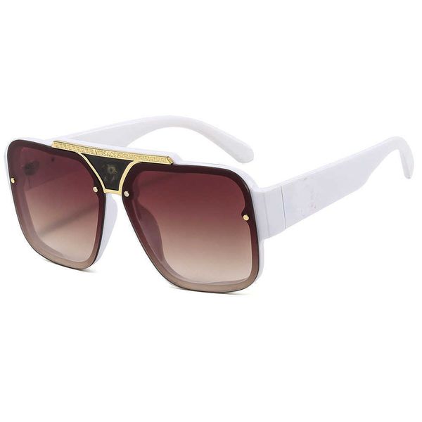 

designer vercace sunglasses 2023 ins new modern men's and women's large frame sunglasses fashion versage sunglasses white, White;black